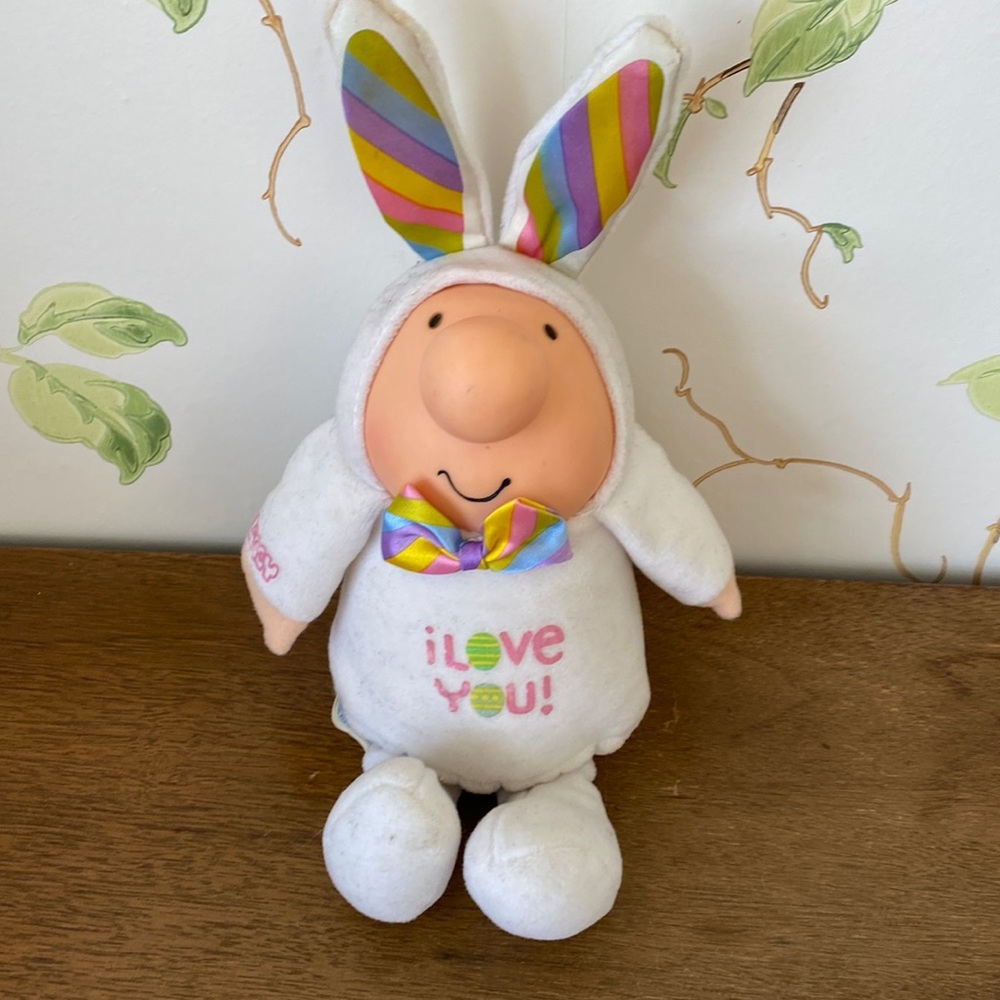 Vintage Ziggy Easter Bunny I Love You Plush Stuffed Animal.